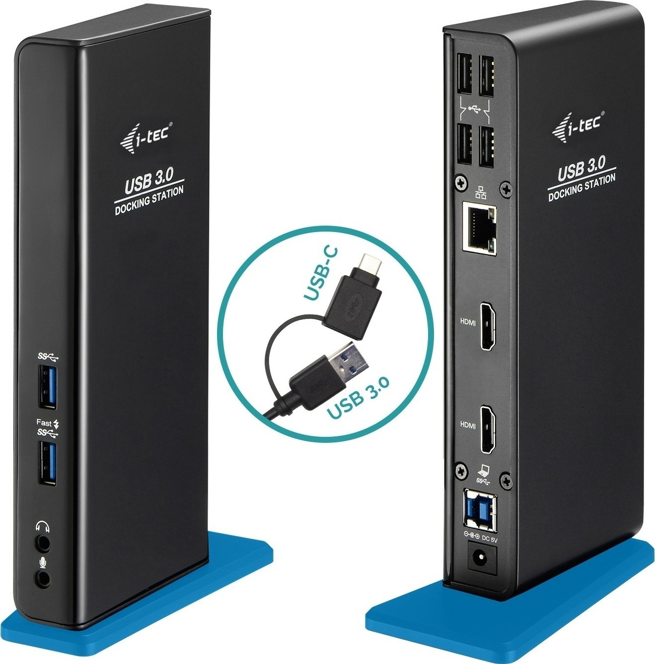 i-tec USB 3.0/USB-C Dual HDMI Docking Station - U3DUALHDMIDOCK