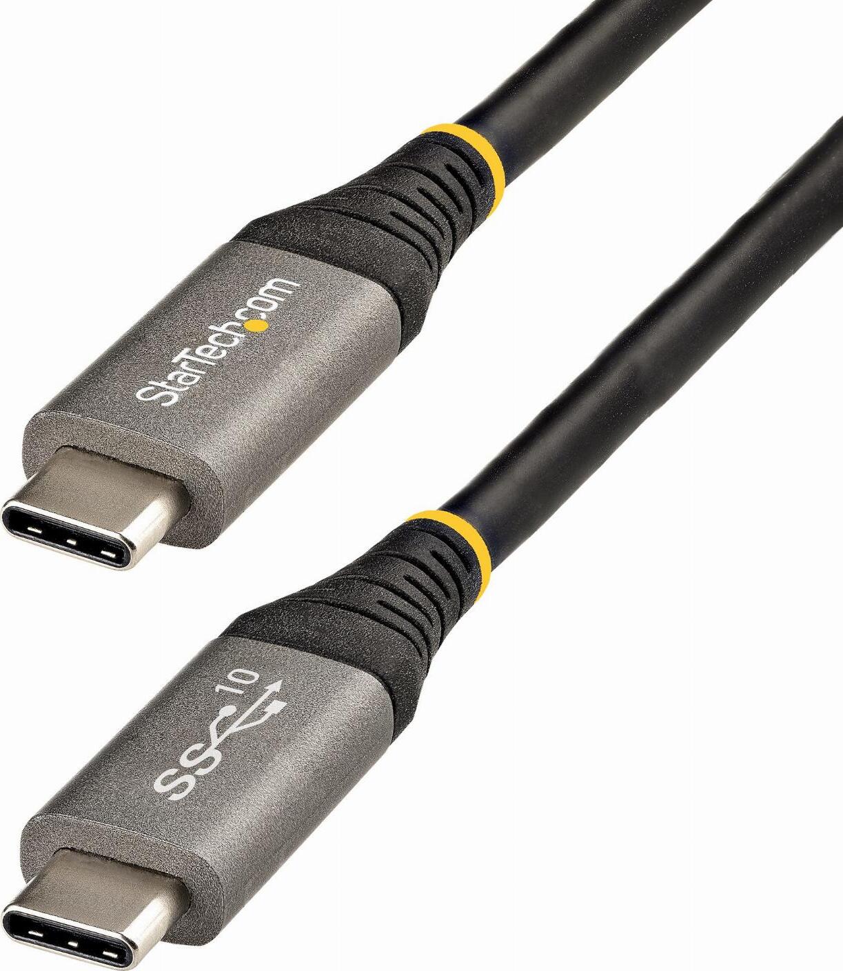 StarTech.com 1m USB-C Kabel, USB 10Gbps, 100W (5A) Power Delivery, 8K 60Hz / 4K 144Hz DP Alt Mode, USB-IF Gecertificeerd, Thunderbolt Compatibel - USB31CCV1M