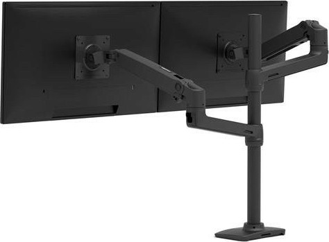 Ergotron LX Series LX Dual Stacking Arm, Tall Pole, Matte Black - 45-509-224