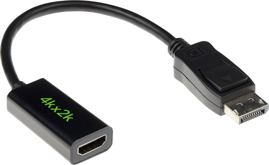 ACT 15 cm Verloop kabel DisplayPort male naar HDMI-A female - AK3994