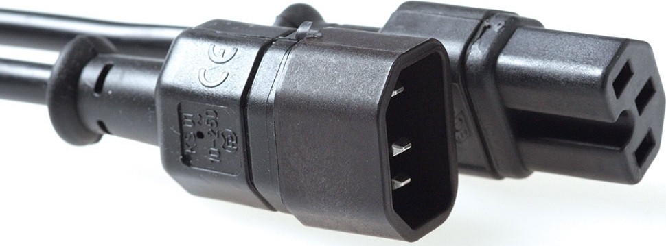 ACT Netsnoer C14 - C15 zwart 2 m - AK5003
