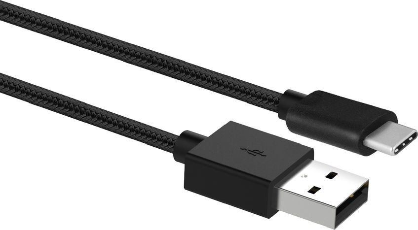 ACT USB 3.2 Gen1 laad- en datakabel A male - C male 1 meter, nylon - AC3094