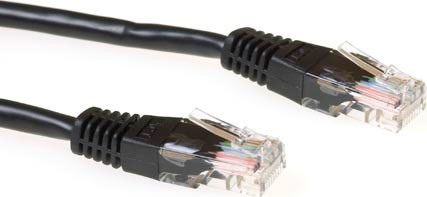 ACT Zwarte 5 meter U/UTP CAT5E patchkabel met RJ45 connectoren - IB5905