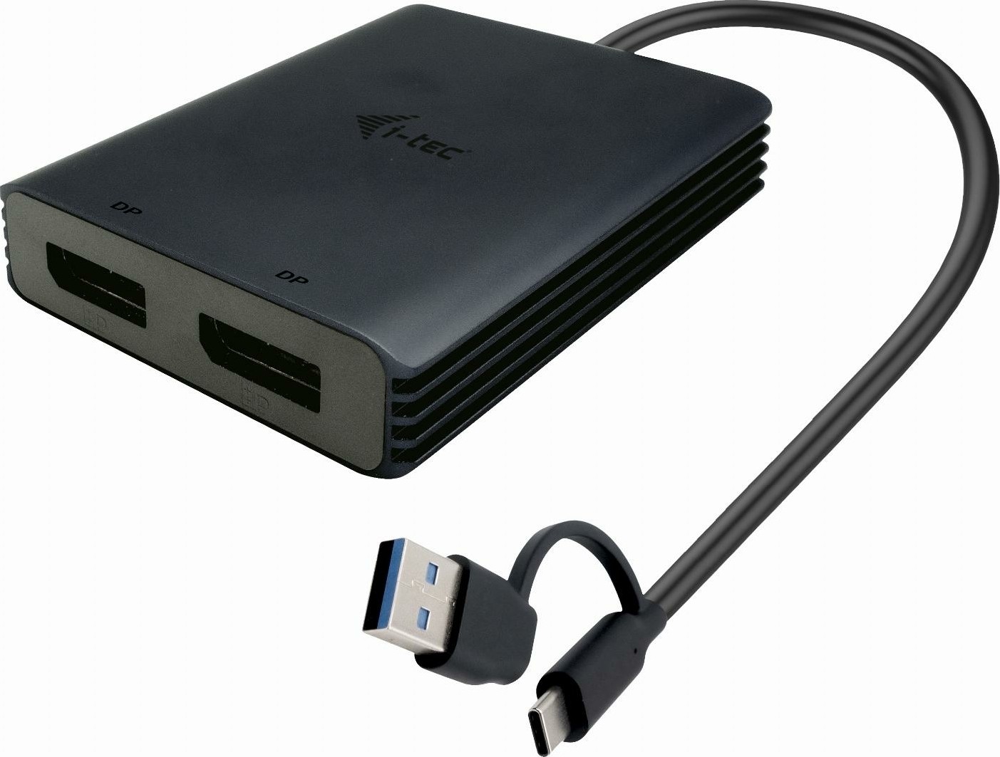 i-tec USB-A/USB-C Dual 4K/60 Hz DisplayPort Video Adapter - CADUAL4KDP