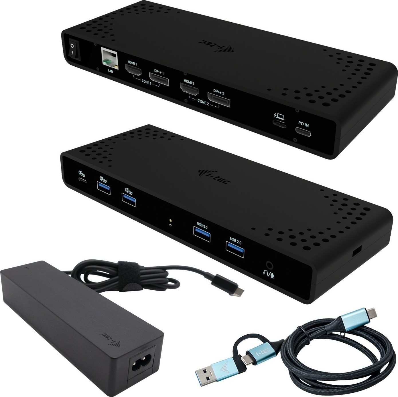 i-tec Universal Dual 4K Display Docking Station + Power Delivery 85W - CADUA4KDOCKPDB100