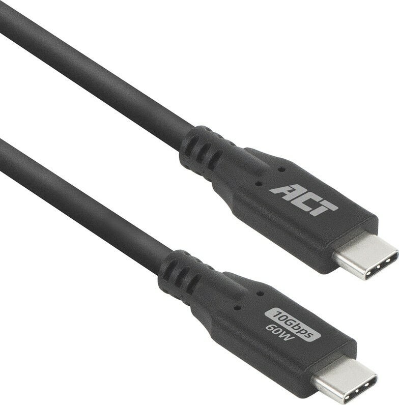 ACT USB 3.0 10Gbps 60W USB Type-C kabel, 2 meter - AC7442