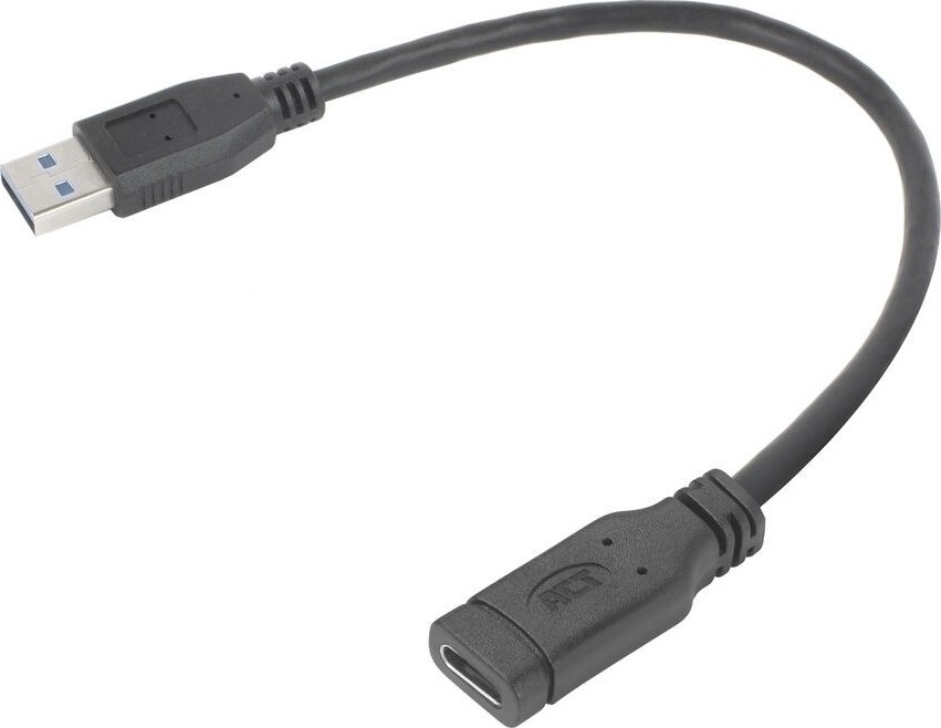 ACT USB Type-A male naar USB Type-C female adapterkabel 0,2m - AC7460