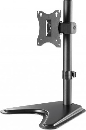 Manhattan Bureaubeugel voor TV’s en monitoren, kantelbaar en draaibaar, monitorstandaard, voor schermen 10"–27", VESA-compatibiliteit: 75x75 en 100x100 mm (controleer de afmetingen van de vier montagegaten aan de achterzijde), max. 7 kg, zwart - 462037