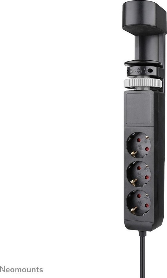 Neomounts DS22-840BL6 Bureaucontactdoos met klem en USB-C en USB-A poorten - Quick-charge