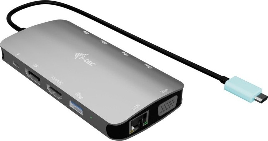 i-tec USB-C Metal Nano 3x Display (DP, HDMI and VGA) Docking Station + Power Delivery 100 W - C31NANOTRIDOCKPD